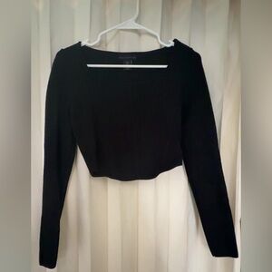 House of Harlow 1960 Black Crop Top